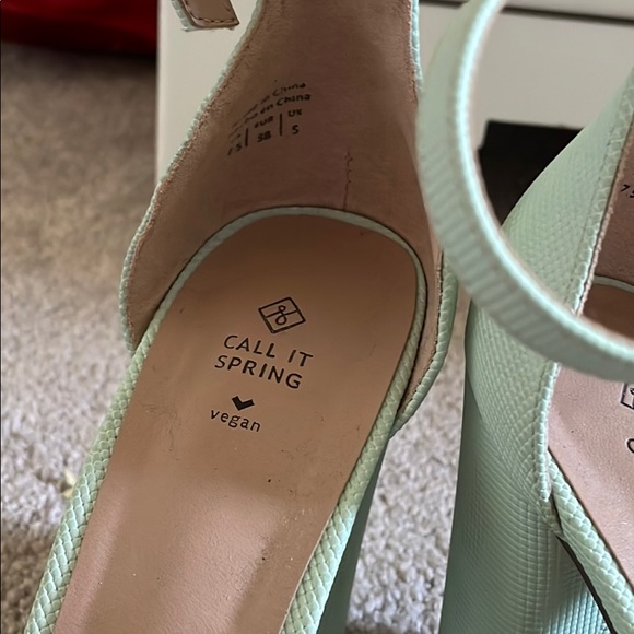 Mint vegan strap heels - Picture 6 of 6